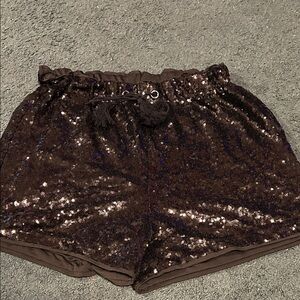 Sequin Black Women's Shorts